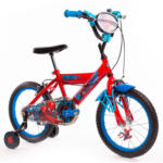 Möbelix Kinderfahrrad mit Stützrädern Huffy Spider-Man 16 Zoll Blau