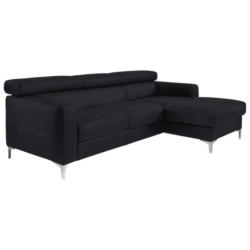 Ecksofa Sammy Schwarz Leder