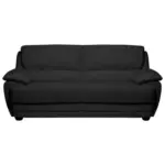 Möbelix 2-Sitzer-Sofa Nebolo Schwarz Lederlook