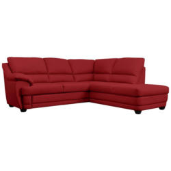 Ecksofa Nebolo Rot Lederlook