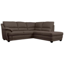 Ecksofa Nebolo Braun Lederlook