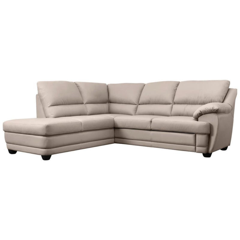 Ecksofa Nebolo Sandfarben Lederlook