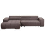 Möbelix Ecksofa mit Relaxfunktion Orion Graubraun Mikrofaser