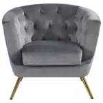 Möbelix Polstersessel Mit Armlehnen Lita Samtbezug Grau