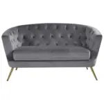 Möbelix 2-Sitzer-Sofa Lita Grau Samt