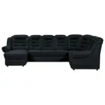 M&ouml;belix Wohnlandschaft Boston Schwarz Chenille