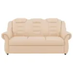 Möbelix 3-Sitzer-Sofa Boston Beige Lederlook