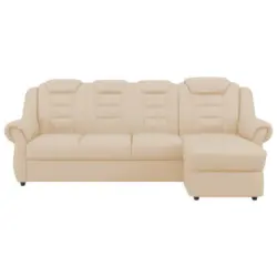 Ecksofa Boston Beige Lederlook