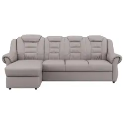Ecksofa Boston Hellbraun Lederlook
