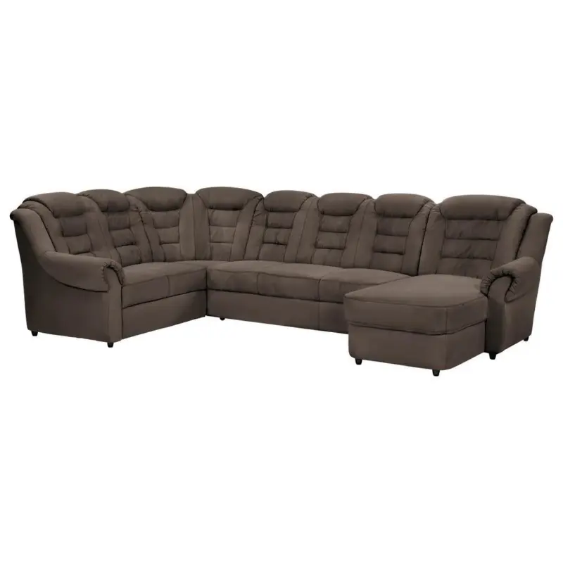 Wohnlandschaft Boston Braun Lederlook