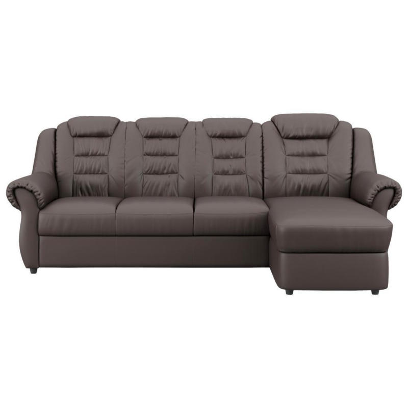 Ecksofa Boston Braun Lederlook