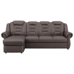 Ecksofa Boston Braun Lederlook