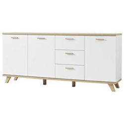 Sideboard B: 192 cm Gw-Oslo Weiß/Eiche Dekor