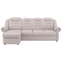 Ecksofa Boston Hellgrau Lederlook