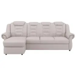 Ecksofa Boston Hellgrau Lederlook