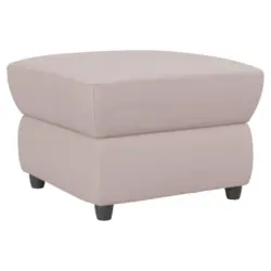 Polsterhocker Boston Hellgrau Lederlook