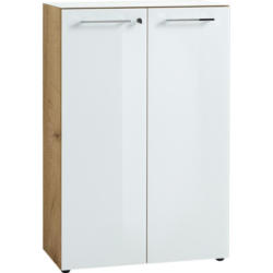 Aktenschrank Gw-Monteria Weiß/Eiche Dekor B: 80 cm