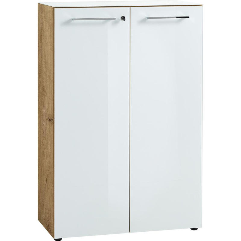 Aktenschrank Gw-monteria Weiß/eiche Dekor B: 80 Cm