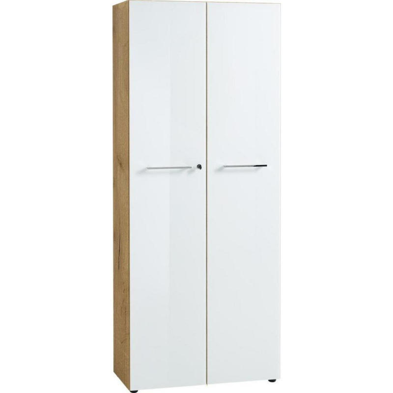 Aktenschrank Gw-Monteria Weiß/Eiche Dekor B: 80 cm