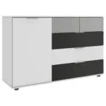 Möbelix Kommode 130 Cm Monaco, Grau/weiß