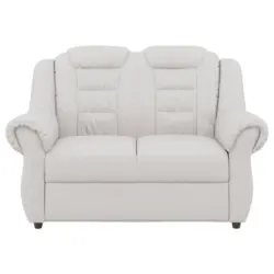2-Sitzer-Sofa Boston Weiß Lederlook