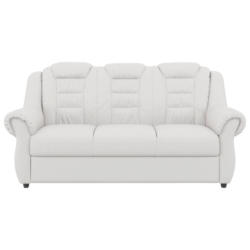 3-Sitzer-Sofa Boston Weiß Lederlook