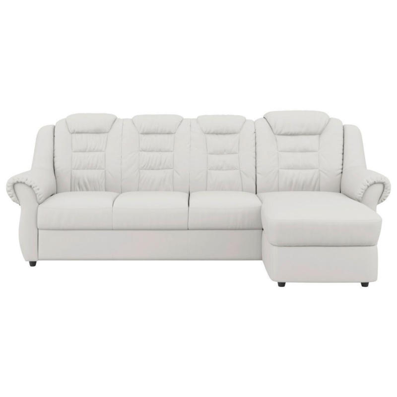 Ecksofa Boston Weiß Lederlook