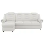 M&ouml;belix Ecksofa Boston Wei&szlig; Lederlook