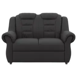 2-Sitzer-Sofa Boston Schwarz Lederlook