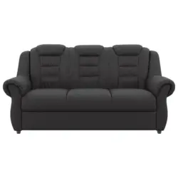 3-Sitzer-Sofa Boston Schwarz Lederlook