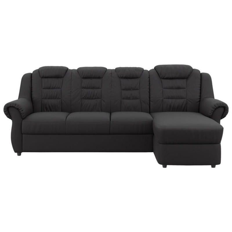 Ecksofa Boston Schwarz Lederlook