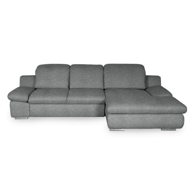 Ecksofa Isona Dunkelgrau Chenille