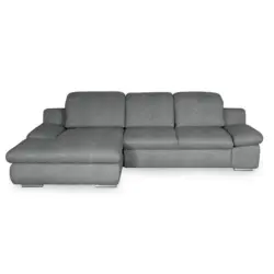 Ecksofa Isona Dunkelgrau Chenille