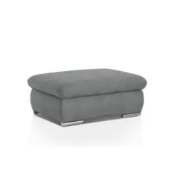 Polsterhocker Isona Dunkelgrau Chenille