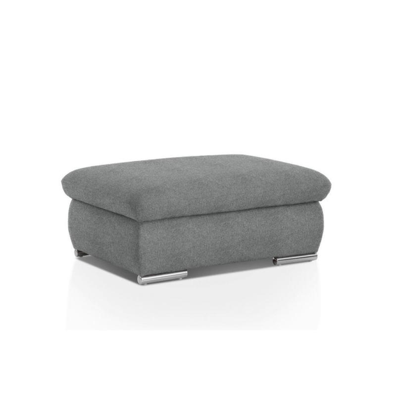 Polsterhocker Isona Dunkelgrau Chenille