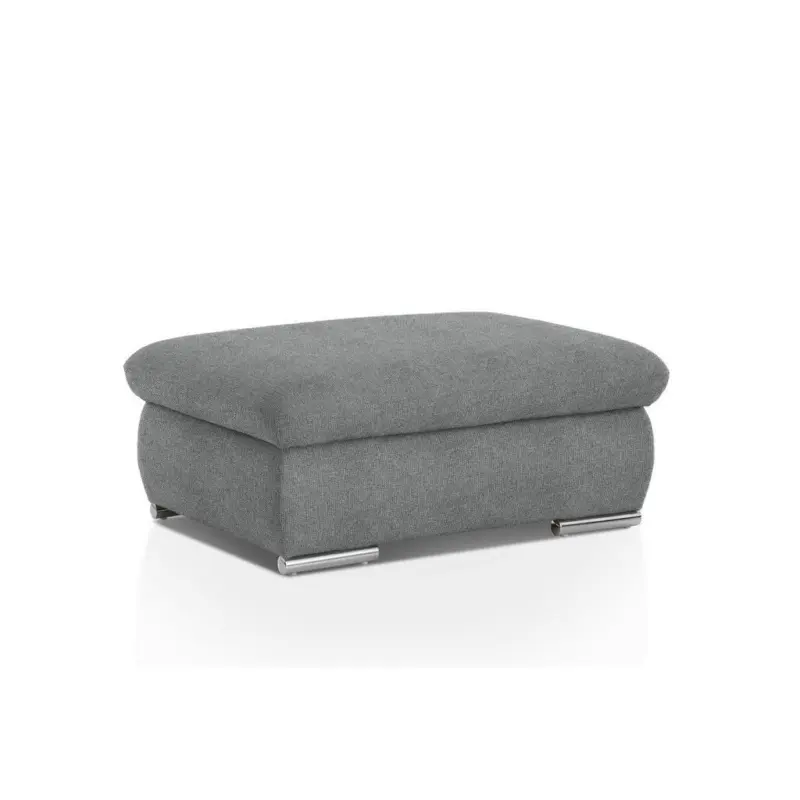 Polsterhocker Isona Dunkelgrau Chenille