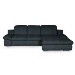 Ecksofa Isona Schwarz Chenille