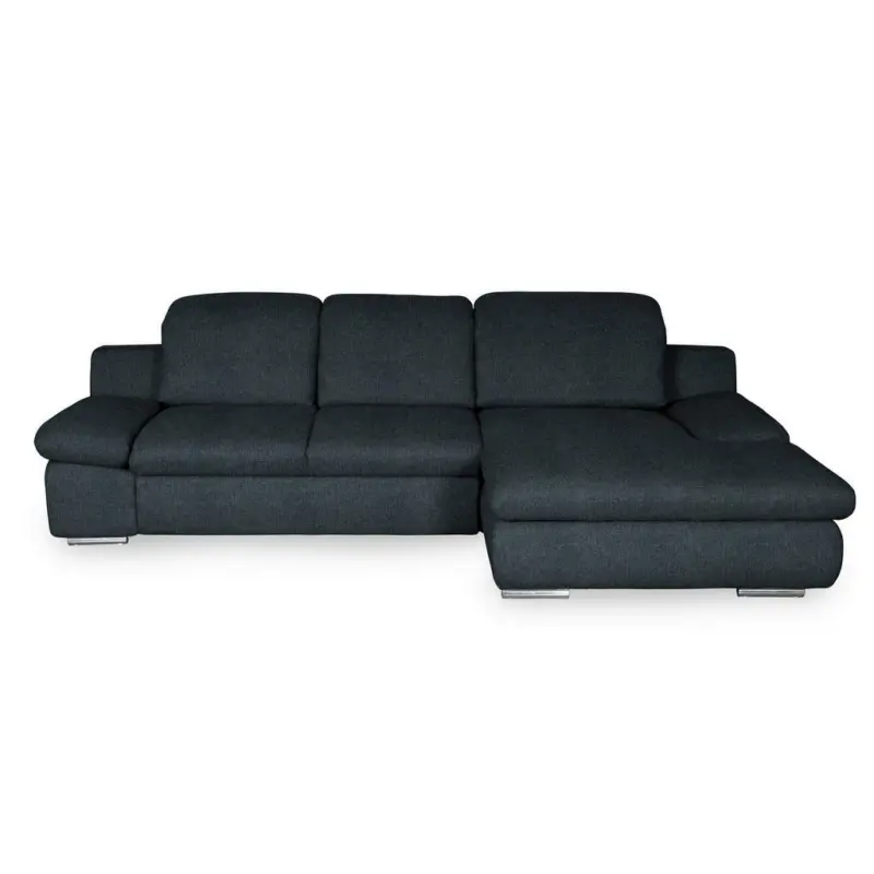 Ecksofa Isona Schwarz Chenille