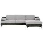 Möbelix Ecksofa Titus Graphit-/Silberfarben