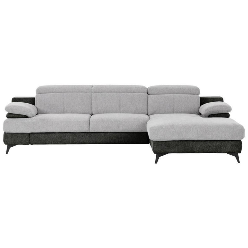 Ecksofa Titus Graphit-/silberfarben