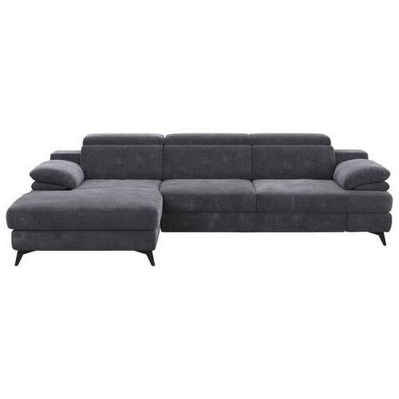 Ecksofa Titus Dunkelgrau Chenille