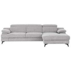 Ecksofa Titus Silberfarben Chenille