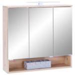 Möbelix Spiegelschrank Fresh mit Led 3 Türen 80x75x20 cm