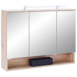 Spiegelschrank Fresh mit Led 3-Türig BxHxT: 100x75x20 cm