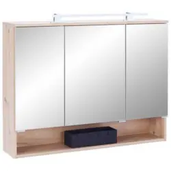 Spiegelschrank Fresh mit Led 3-Türig BxHxT: 100x75x20 cm