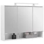 Möbelix Spiegelschrank Fresh mit Led 3-Türig BxHxT: 60x75x20 cm