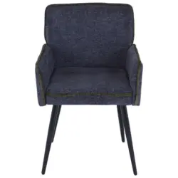 Armlehnstuhl Cory Dunkelgrau Gepolstert