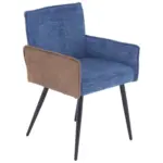 Möbelix Armlehnstuhl Cory Blau/braun Gepolstert