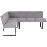 Möbelix Eckbank Grau Polyester/eisen Tampa Ca. 150x190 Cm