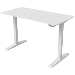 Schreibtisch B 75-120cm H 60cm Easy Weiß